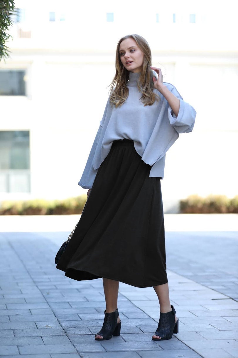 Paperbag skirt midi hotsell